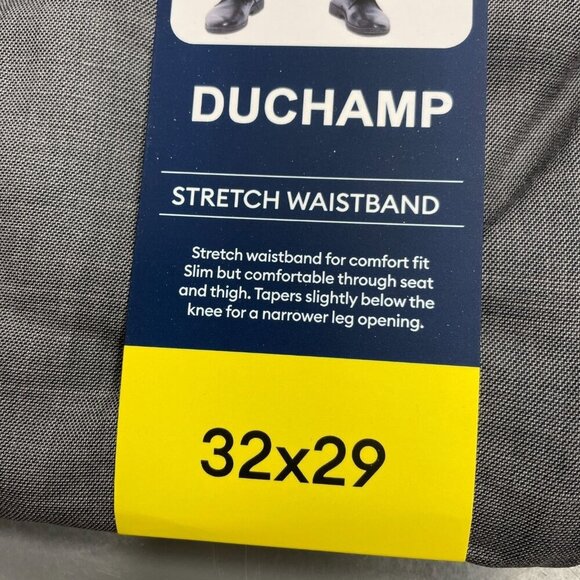 NEW Duchamp Men's 32X29 Gray Dress Pants Stretch Slim Fit - Picture 9 of 11